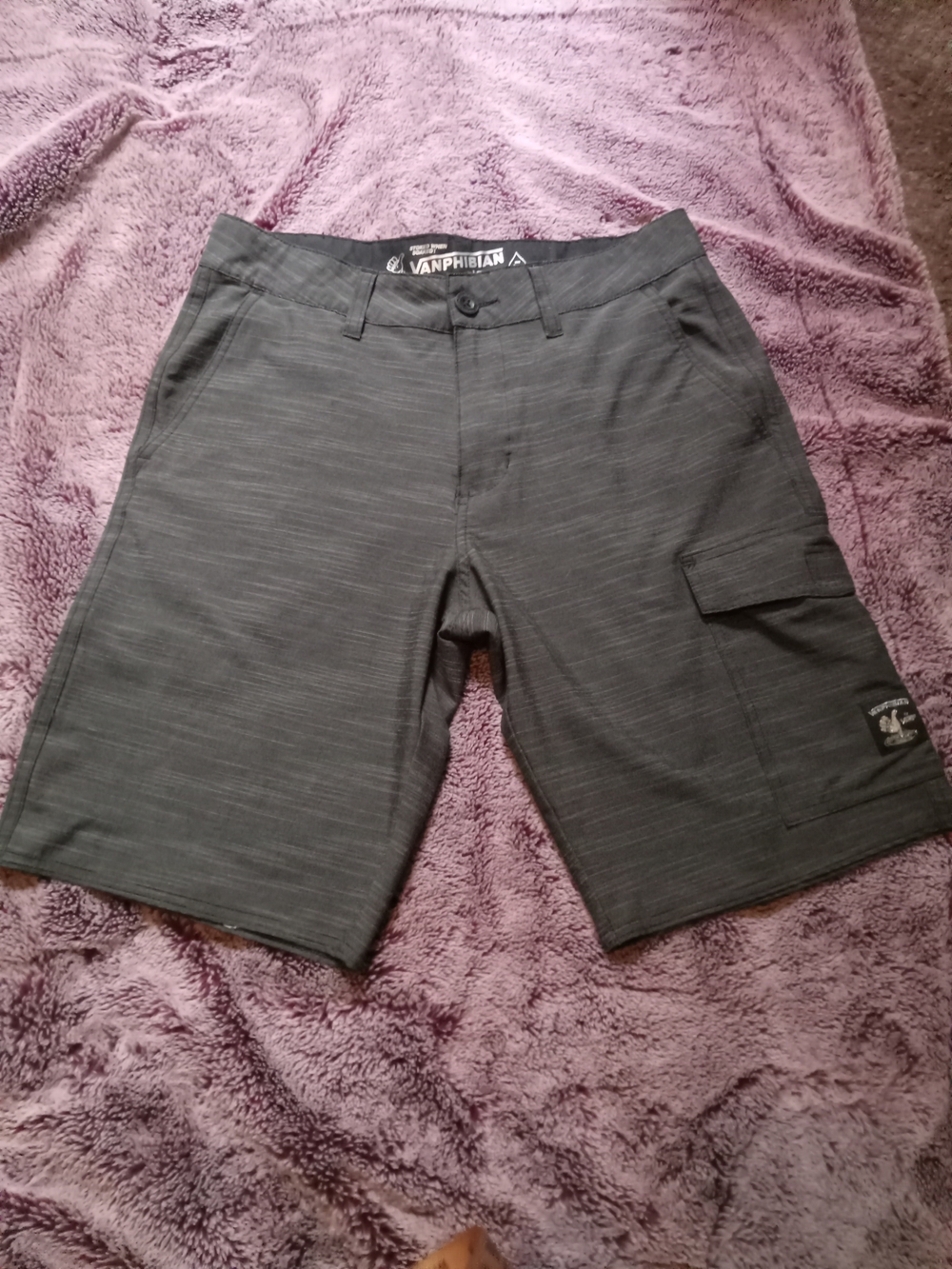 Vans Gray Men's Cargo Shorts with Side Pocket